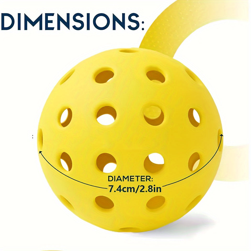 12pcs Outdoor Pickleball with 40 Holes - Durable and Resilient Pickleball