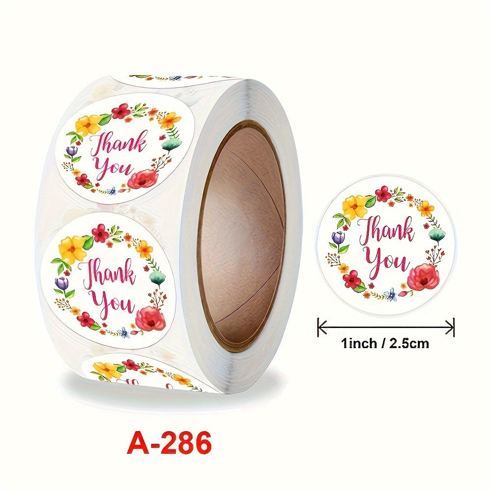 Flower Thank You Sticker Label Wedding Party 500 Pieces