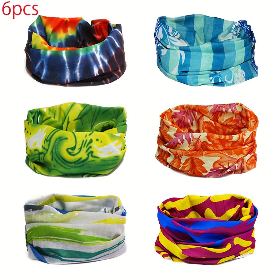 6 Pack Magic Headbands Neck Scarf Outdoor Sports Headwear
