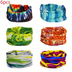 6 Pack Magic Headbands Neck Scarf Outdoor Sports Headwear