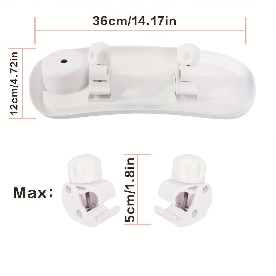 Universal Stroller Tray w/ Cup Holder & Snacks Holder, Non-Slip Grip Clip