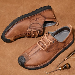 Men's Lace-up Synthetic Leather Shoes Comfortable And Breathable