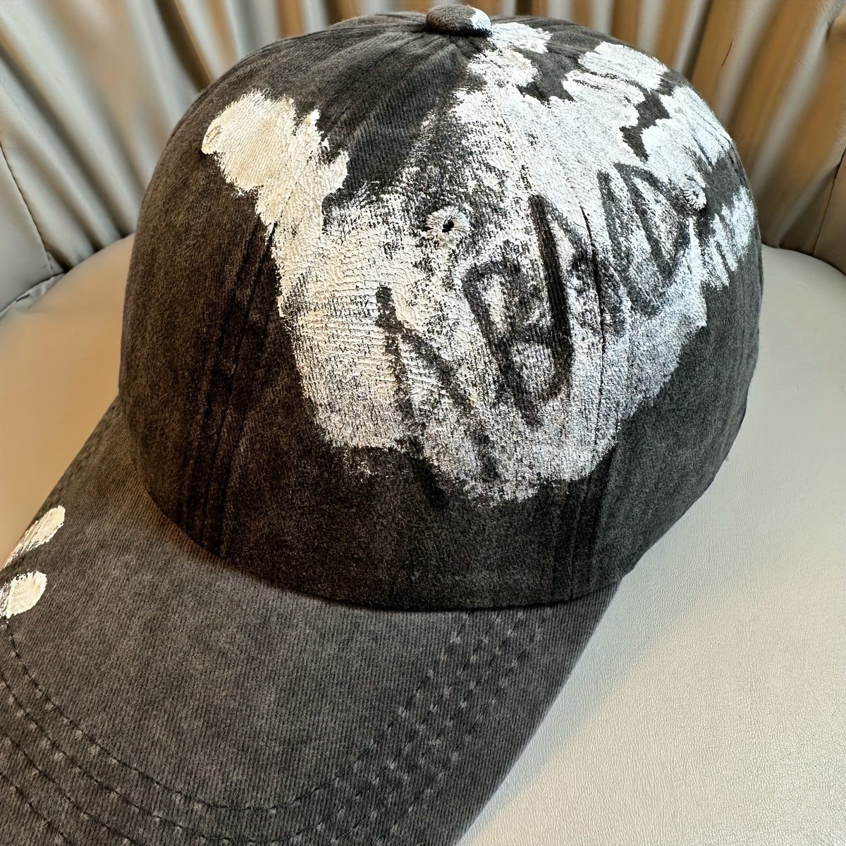 Men's Graffiti Style Gray Baseball Cap