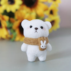 Bear Wool Felt Diy Material Bag Wall Decoration Kit