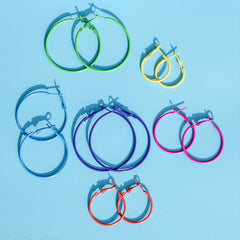 6pcs Exaggerated Rainbow Candy Earrings Set