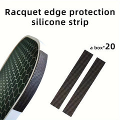 20pcs Pickleball Racket Edge Protector Silicone Anti Scratch Strip