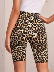 Leopard Print High Waist Leggings for Women