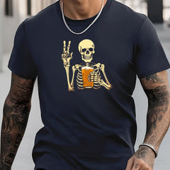 Stylish Skeleton Pattern Shirt for Men