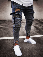 Men's Skinny Cotton Denim Pants Jeans