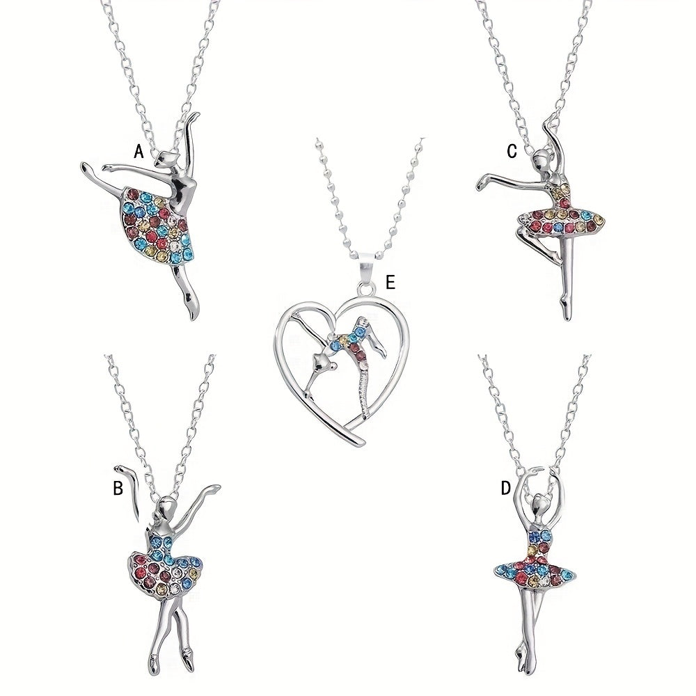 Dancing Girl Princess Pendant Necklace for Girls