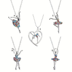 Dancing Girl Princess Pendant Necklace for Girls
