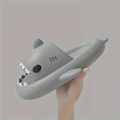 Boy's Cartoon Shark Lightweight Slippers for Indoor Outdoor Shower