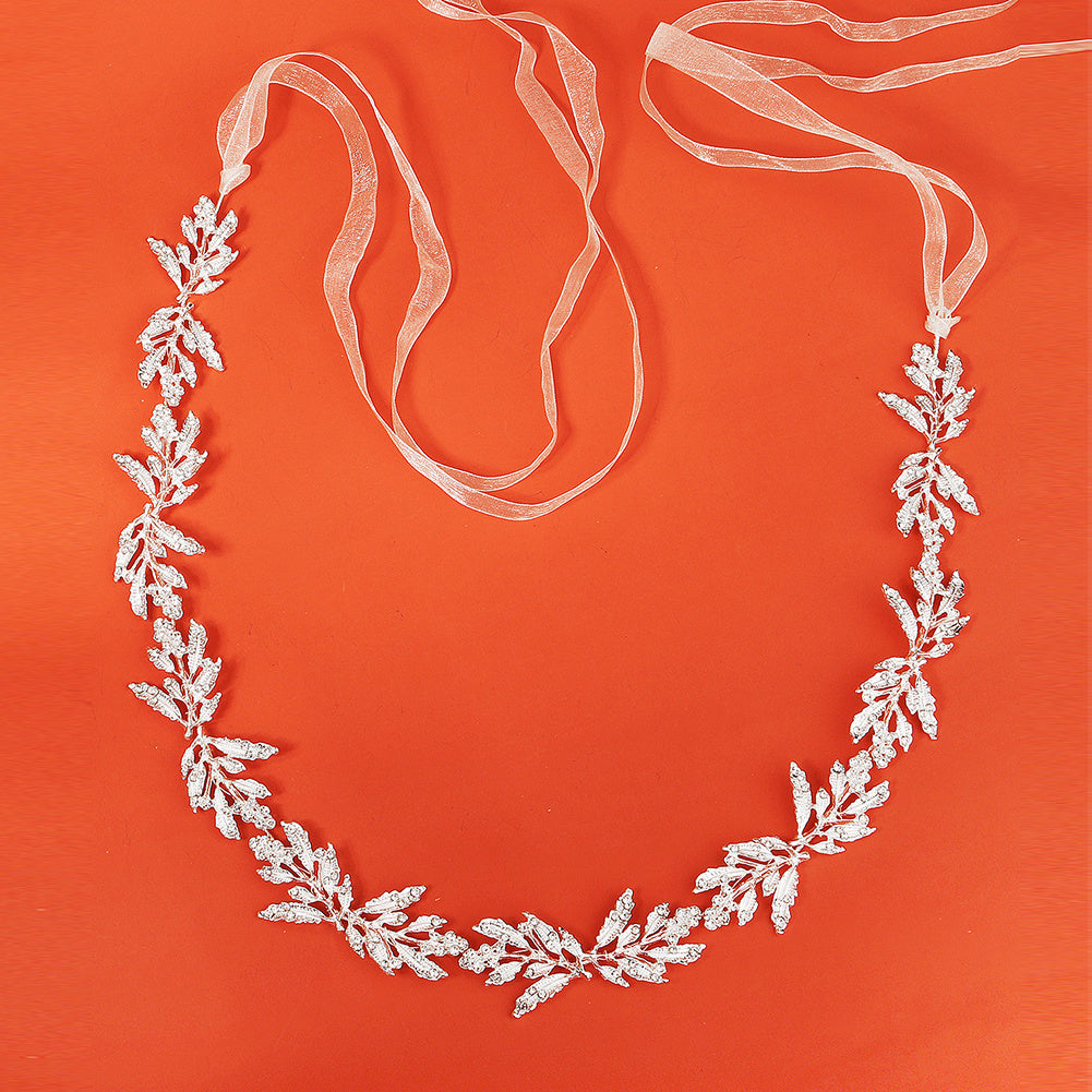 Metal Leaf Belt Bridal Belt Wedding Dress Waist Chain Sash Handcrafted