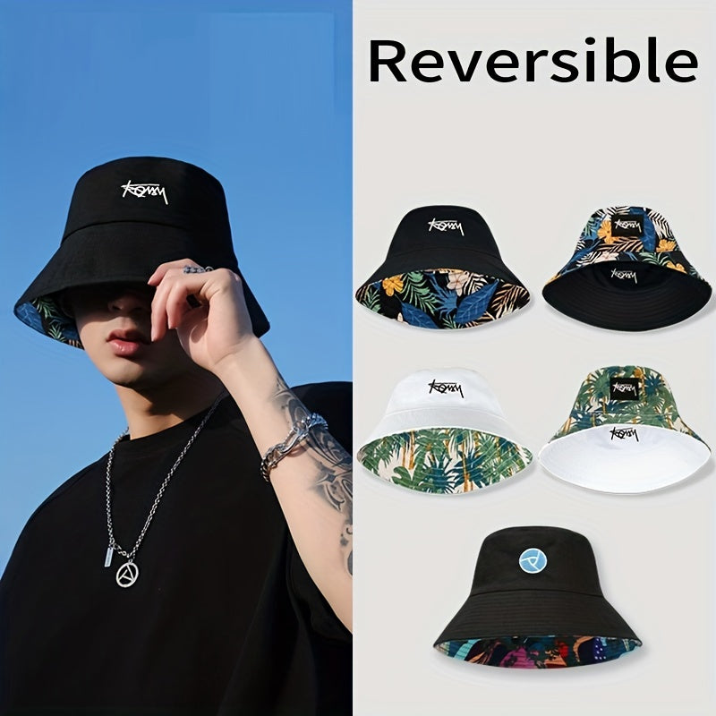 Big Size Reversible Hawaii Bucket Hat for Men Women