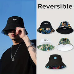 Big Size Reversible Hawaii Bucket Hat for Men Women