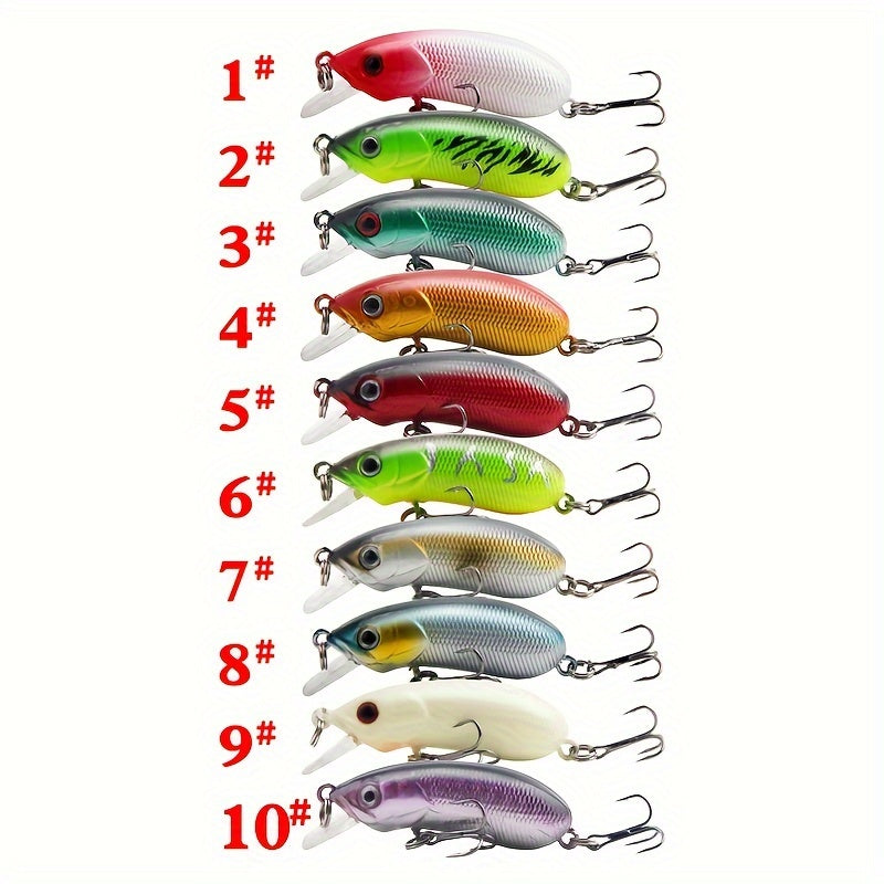 5pcs 8g Long Casting Minnow Lure Slow Sinking Artificial Bait