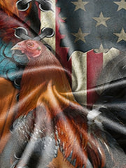Patriotic Rooster Graphic Tee 3D Print Active Novelty Shirt