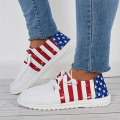 Women's Star Spangled Canvas Shoes Casual Lightweight Low Top Shoes