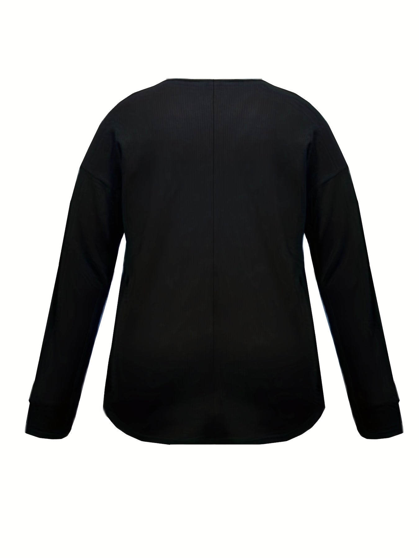 Ribbed V Neck Sweater Long Sleeve