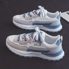 Men's Athletic Lace-Up Sneakers: Wear-Resistant & Breathable