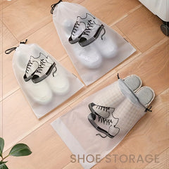 5pcs Portable Shoe Storage Bag Drawstring Foldable Travel Organizer