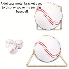 Metal Baseball Display Stand Geometric Shape Rack for Souvenir Storage