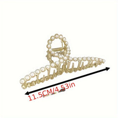 Minimalist Pearl Hair Claw Clips Non slip Women Girls Hair Accessories