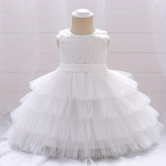 Kids Fairy Sleeveless Mesh Fluffy Dress