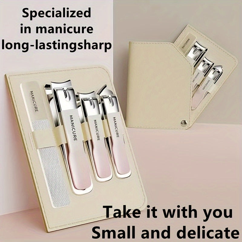 10pcs Nail Clipper & Ear Spoon Set Stainless Steel Nail Trimming Tools