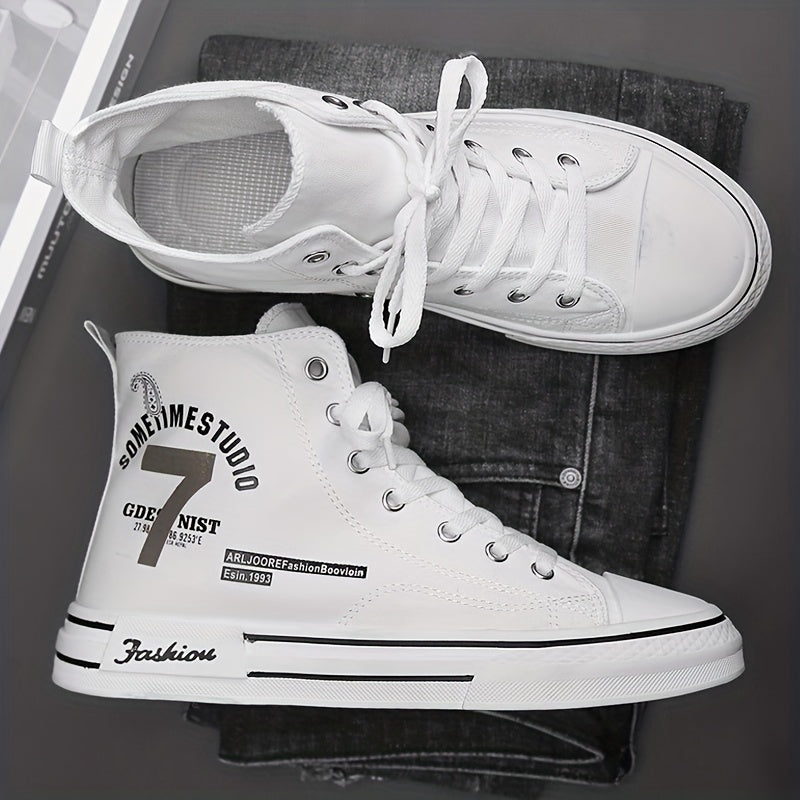 Men's Canvas High Top Sneakers Classic Casual Shoes