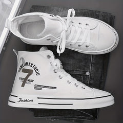 Men's Canvas High Top Sneakers Classic Casual Shoes