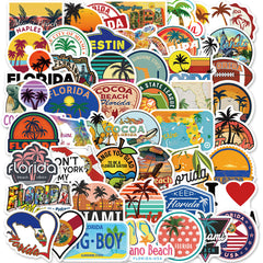 50pcs Florida Waterproof Stickers for DIY Projects