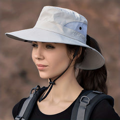Foldable Sun Hat for Women with UV Protection and Ponytail Hole