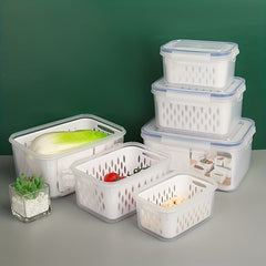 Fresh Keeping Box Refrigerator Food Sub Box With Drain Basket