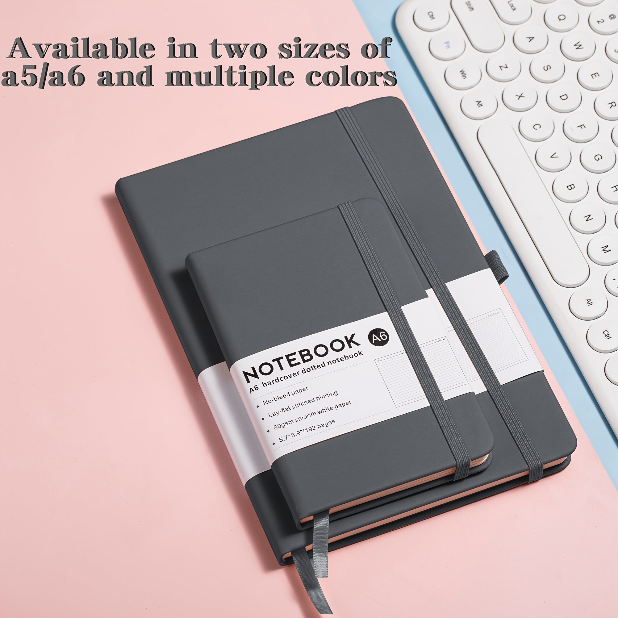Gray A5 A6 Strap Book Notebook Business Notepad Small Book Portable Book Notepad