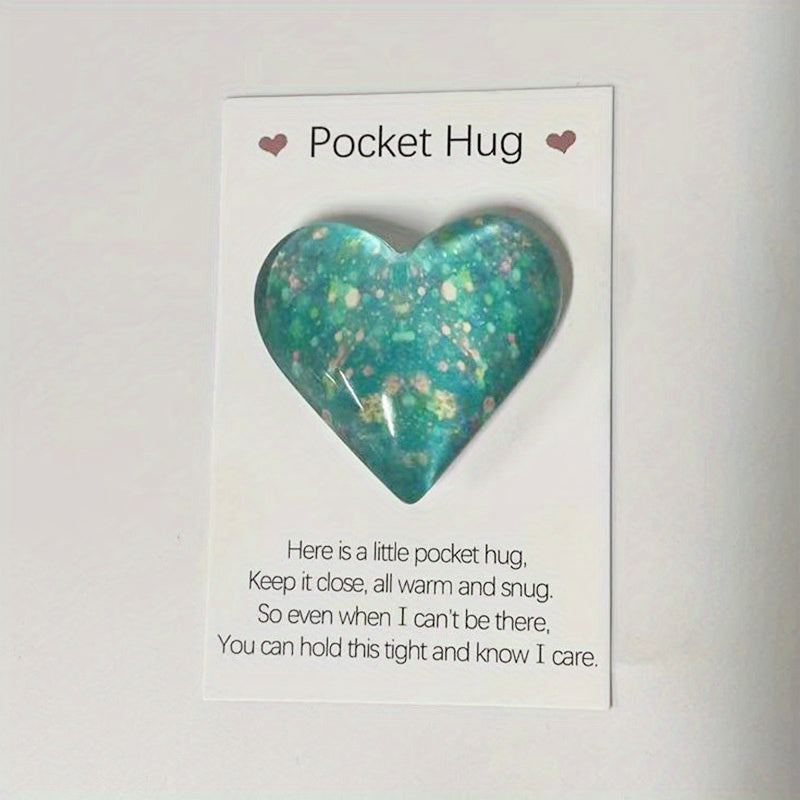 Pocket Hug Heart & Card Set - Encouraging Gift for Birthday or Valentine
