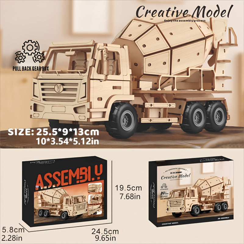Wooden 3D Puzzle Car Set DIY Craft Kit - Ideal Hallow Gift