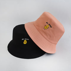 Vegetable Embroidery Fisherman Hat Women's Summer Outdoor Sunshade