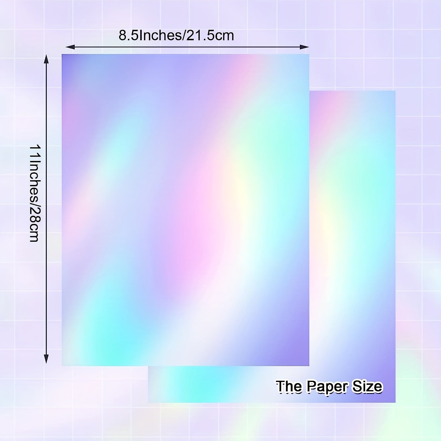 10 Sheets Holographic Glossy Sticker Paper A4 Self Adhesive Waterproof Inkjet