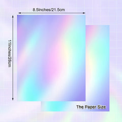 10 Sheets Holographic Glossy Sticker Paper A4 Self Adhesive Waterproof Inkjet