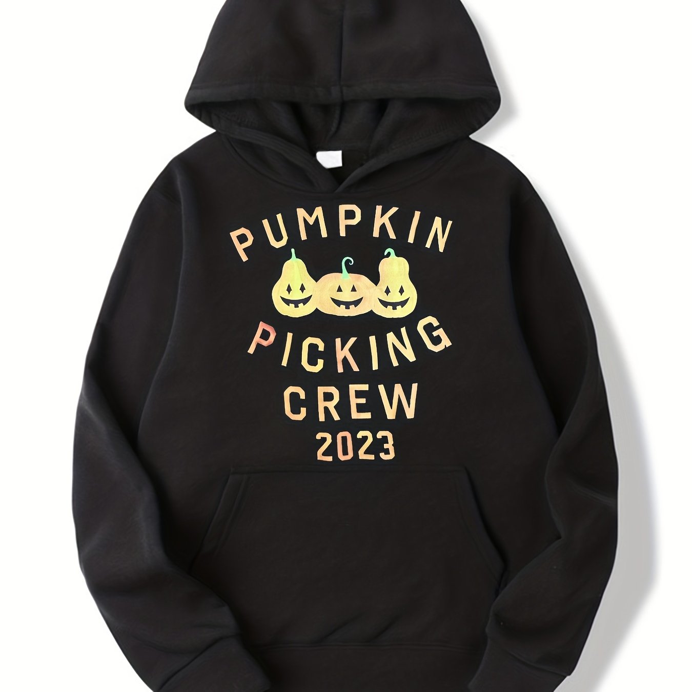 Halloween Pumpkin Skeleton Print Boys Hoodie