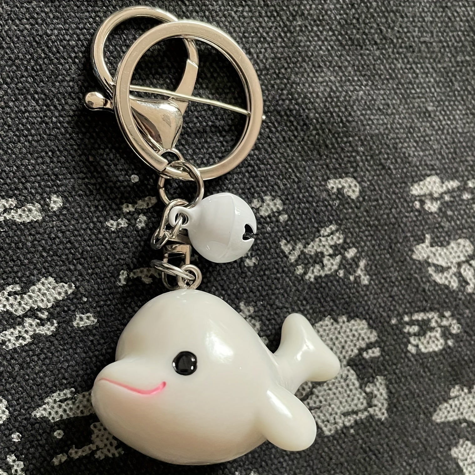 Creative Dolphin Whale Keychain Pendant Bell Pendant Girl Bag Pendant