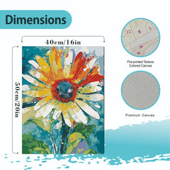 ArtMaster DIY Paint by Numbers Kit for Adults Colorful Daisy Home Wall Art