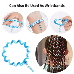 6pcs Rainbow Spiral Hair Accessories for Party