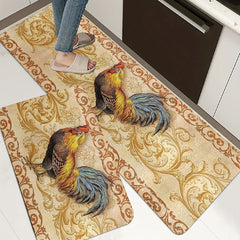 Farm Chicken Floor Mat Absorbent Kitchen Rug Anti-slip Carpet Home Decor