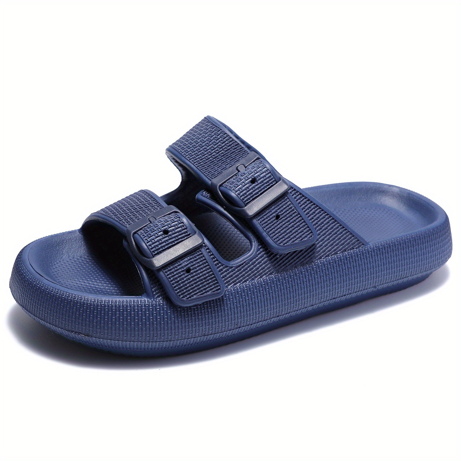 Men's Cozy Slides with Double Hook & Loop Fasteners