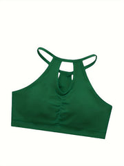 3pcs Hollow Sports Tank Top Comfortable Sports Bra Women's Activewear
