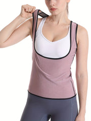 Tummy Control Bodycon Tops Compression Slimming Open Bust Yoga Fitness Tank Top