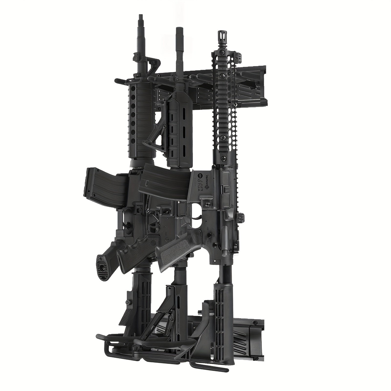 Heavy Duty Wall Mount Steel Rack with 3 Slots, Holds Up to 72.57 KG