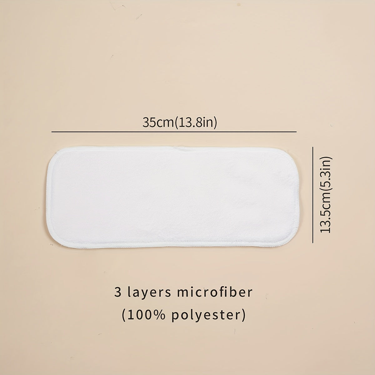 5 Pack Microfiber Cloth Diaper Inserts for Babies 0-3 Years High Absorption